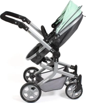 CHIC 2000 Kombi-Puppenwagen MIKA, Melange Anthrazit-mint 6 CHIC 2000 Kombi-Puppenwagen MIKA, Melange Anthrazit-mint – Bild 6