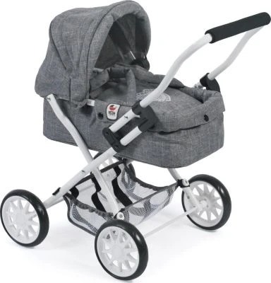 CHIC 2000 Mini-Kuschel-Puppenwagen SMARTY, Jeans Grey 1 CHIC 2000 Mini-Kuschel-Puppenwagen SMARTY, Jeans Grey