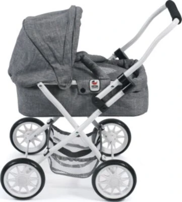 CHIC 2000 Mini-Kuschel-Puppenwagen SMARTY, Jeans Grey 2 CHIC 2000 Mini-Kuschel-Puppenwagen SMARTY, Jeans Grey – Bild 2