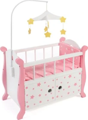 CHIC 2000 Puppenbett Mit Mobile, Stars Pink 1 CHIC 2000 Puppenbett Mit Mobile, Stars Pink