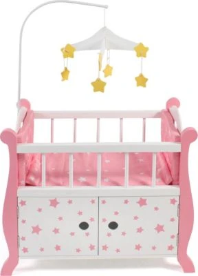 CHIC 2000 Puppenbett Mit Mobile, Stars Pink 2 CHIC 2000 Puppenbett Mit Mobile, Stars Pink – Bild 2