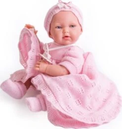 JUAN ANTONIO Munecas Babypuppe Peke Posturitas Mit Decke, 29 Cm