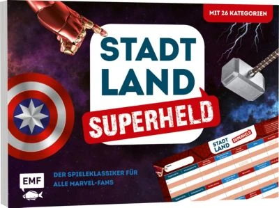 EMF Edition Michael Fischer Stadt, Land, Superheld - Der Spieleklassiker Für Alle Marvel-Fans 1 EMF Edition Michael Fischer Stadt, Land, Superheld - Der Spieleklassiker Für Alle Marvel-Fans