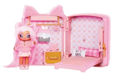 Na! Na! Na! Surprise 3-in-1 Backpack Bedroom Series 3 Playset- Pink Kitty 1 Na! Na! Na! Surprise 3-in-1 Backpack Bedroom Series 3 Playset- Pink Kitty