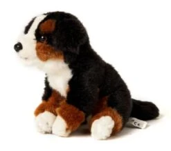 UNI-TOYS® Berner Sennenhund Welpe, Sitzend - 15 Cm (Höhe) - Plüsch-Hund - Plüschtier Kuscheltiere