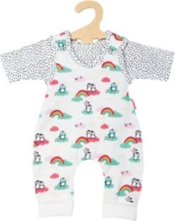Heless Puppen-Strampler Mit T-Shirt Pinguin Pünktchen, Gr. 28-35 Cm