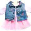 Heless Puppen-Tüllkleid Mit Jeansweste Gr. 28-35 Cm