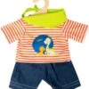 Heless Puppen-Shorts Mit T-Shirt "Dino", 3-teilig, Gr. 35-45 Cm