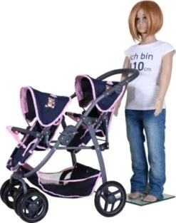 KNORRTOYS.COM Zwillingspuppenwagen Milo - Navy Pink Bear 8 KNORRTOYS.COM Zwillingspuppenwagen Milo - Navy Pink Bear -Spielzeugladen 26106737 03