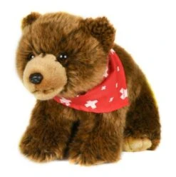 UNI-TOYS® Braunbär Mit Halstuch, Stehend - Verschiedene Größen - 20 Cm Oder 27 Cm (Länge) - Plüsch-Bär - Plüschtier Kuscheltiere