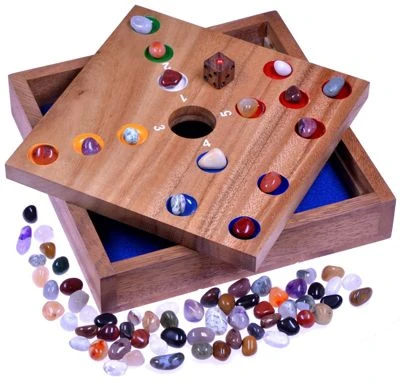 LOGOPLAY Big Hole Für 2 Bis 6 Spieler - Spielfeld 21 X 21 Cm - Aus Holz Mit Edelsteinen 1 LOGOPLAY Big Hole Für 2 Bis 6 Spieler - Spielfeld 21 X 21 Cm - Aus Holz Mit Edelsteinen