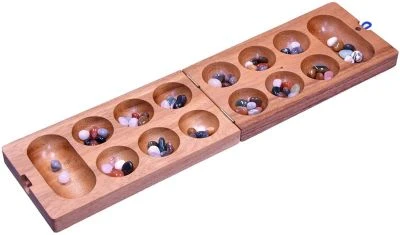 LOGOPLAY Kalaha Spiel Für 2 Spieler - Spielfeld 14 X 49 Cm - Hus - Bao - Mit Edelsteinen 1 LOGOPLAY Kalaha Spiel Für 2 Spieler - Spielfeld 14 X 49 Cm - Hus - Bao - Mit Edelsteinen