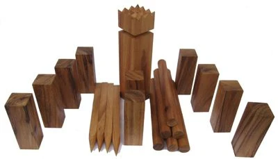 LOGOPLAY Kubb - Wikingerspiel - Wikingerschach - Aus Hartem Samena Holz - Mit Tragebeutel 2 LOGOPLAY Kubb - Wikingerspiel - Wikingerschach - Aus Hartem Samena Holz - Mit Tragebeutel – Bild 2