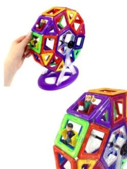 MAGNIKON Magnetische Bausteine MK-46 "Das Riesenrad", Magnet-Bauset Mit Drehachse, 46 Teile -Spielzeugladen 26578551 05