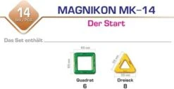 MAGNIKON Magnetische Bausteine, Magnetbau-Set Der Start, 14-Teilig, Standardgröße, Konstruktion Blöcke, Magnetbaukästen, Konstruktionsspielzeug, Magnetbausteine 11 MAGNIKON Magnetische Bausteine, Magnetbau-Set Der Start, 14-Teilig, Standardgröße, Konstruktion Blöcke, Magnetbaukästen, Konstruktionsspielzeug, Magnetbausteine -Spielzeugladen 26578553 06