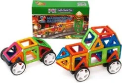 MAGNIKON Magnetische Bausteine “Das Auto” - Magnetbau-Set 34-teilig, Magnetbausteine, Ideal Als Konstruktionsspielzeug Zur Förderung Von Kreativität & Motorik, Spielzeug Für Kinder Ab 3 Jahre