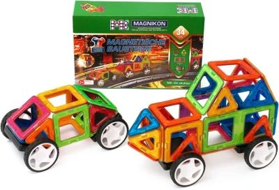 MAGNIKON Magnetische Bausteine “Das Auto” - Magnetbau-Set 34-teilig, Magnetbausteine, Ideal Als Konstruktionsspielzeug Zur Förderung Von Kreativität & Motorik, Spielzeug Für Kinder Ab 3 Jahre 1 MAGNIKON Magnetische Bausteine “Das Auto” - Magnetbau-Set 34-teilig, Magnetbausteine, Ideal Als Konstruktionsspielzeug Zur Förderung Von Kreativität & Motorik, Spielzeug Für Kinder Ab 3 Jahre
