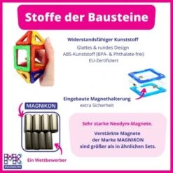 MAGNIKON Magnetische Bausteine "Fahrgestell", Ergänzungsset, Zusatzteile Mit Standardgröße Kombinierbar 9 MAGNIKON Magnetische Bausteine "Fahrgestell", Ergänzungsset, Zusatzteile Mit Standardgröße Kombinierbar -Spielzeugladen 26669005 05