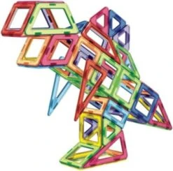 MAGNIKON Magnetische Bausteine, Magnetbau-Set "Der Dinosaurier", 65-Teilig, Standardgröße, Konstruktion Blöcke -Spielzeugladen 26669011 04