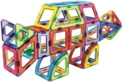 MAGNIKON Magnetische Bausteine, Magnetbau-Set "Der Dinosaurier", 65-Teilig, Standardgröße, Konstruktion Blöcke -Spielzeugladen 26669011 05