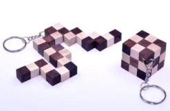 LOGOPLAY Schlangenwürfel 3x3 Als Schlüsselanhänger - 3 Cm Kantenlänge - Snake Cube