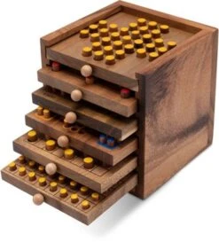 LOGOPLAY Spiele-Sammlung Aus Holz In Einer Dekorativen Box Mit Einschüben