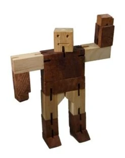 LOGOPLAY Robot Puzzle - 3D Puzzle - Knobelspiel Aus Holz Mit Mehreren Spielvarianten