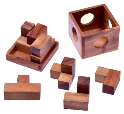 LOGOPLAY Soma Würfel Gr. S - 6 Cm Kantenlänge - 3D Puzzle - Knobelspiel Im Holzkasten 3 LOGOPLAY Soma Würfel Gr. S - 6 Cm Kantenlänge - 3D Puzzle - Knobelspiel Im Holzkasten – Bild 3