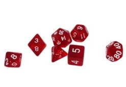 Dice4friends 7-tlg. RPG Würfelset Transparent: Red