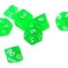 Dice4friends 7-tlg. RPG Würfelset Transparent: Green