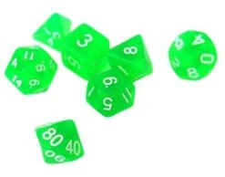 Dice4friends 7-tlg. RPG Würfelset Transparent: Green