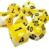 Dice4friends 7-tlg. RPG Würfelset: Racing Yellow/White