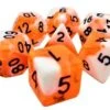 Dice4friends 7-tlg. RPG Würfelset: Racing Orange/White