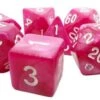 Dice4friends 7-tlg. RPG Würfelset Pearl: Pink/White