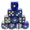Dice4friends 10-tlg. D6 Würfelset Two Toned: Blue/Black
