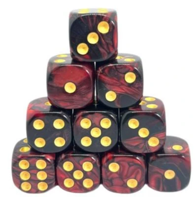 Dice4friends 10-tlg. D6 Würfelset Two Toned: Red/Black 1 Dice4friends 10-tlg. D6 Würfelset Two Toned: Red/Black