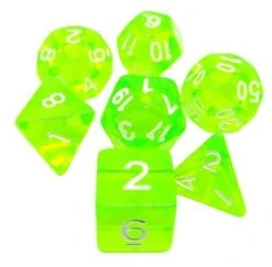 Dice4friends 7-tlg. RPG Würfelset Transparent : Lightgreen