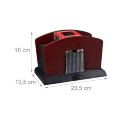 Relaxdays 2 X Kartenmischer Elektrisch Holz -Spielzeugladen 27189630 04