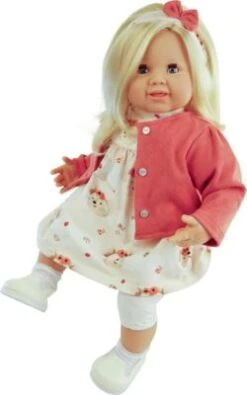 Schildkröt Puppe Klara Gr. 52 Cm (blonde Haare, Blaue Schlafaugen, Baby Puppe Inkl. Kleidung)