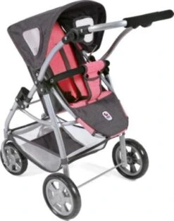 CHIC 2000 Kombi-Puppenwagen Emotion 2 In 1, Melange Anthrazit-pink -Spielzeugladen 27379300 04