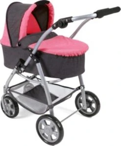 CHIC 2000 Kombi-Puppenwagen Emotion 2 In 1, Melange Anthrazit-pink -Spielzeugladen 27379300 05