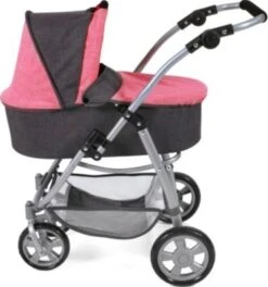 CHIC 2000 Kombi-Puppenwagen Emotion 2 In 1, Melange Anthrazit-pink -Spielzeugladen 27379300 06