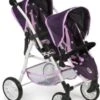 CHIC 2000 Tandem-Buggy Puppenzwillingswagen TWINNY, Stars Lila