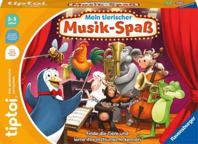Ravensburger Tiptoi Spiel 00169 Mein Tierischer Musik-Spaß, Lernspiel Für 1-4 Kinder Von 3-5 Jahren 1 Ravensburger Tiptoi Spiel 00169 Mein Tierischer Musik-Spaß, Lernspiel Für 1-4 Kinder Von 3-5 Jahren