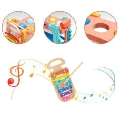 BeebeeRun® 3 In 1 Kugelbahn & Xylophon & Klopfbank Giraffe Holzspielzeug 10 BeebeeRun® 3 In 1 Kugelbahn & Xylophon & Klopfbank Giraffe Holzspielzeug -Spielzeugladen 27789958 05