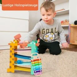 BeebeeRun® 3 In 1 Kugelbahn & Xylophon & Klopfbank Giraffe Holzspielzeug 11 BeebeeRun® 3 In 1 Kugelbahn & Xylophon & Klopfbank Giraffe Holzspielzeug -Spielzeugladen 27789958 06