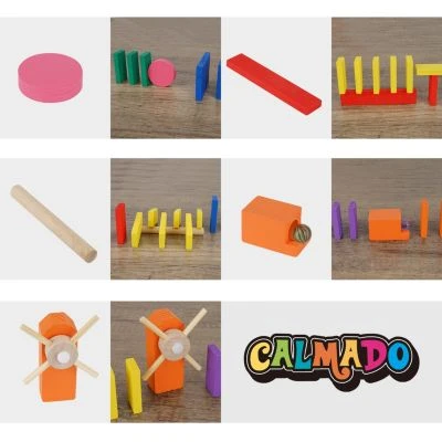 Calmado Dominosteine: 1000 Domino Steine Aus Holz - Spiel Für Kinder - Giga Edition Inkl. Tasche 4 Calmado Dominosteine: 1000 Domino Steine Aus Holz - Spiel Für Kinder - Giga Edition Inkl. Tasche – Bild 4