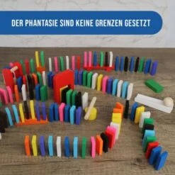 Calmado Dominosteine: 360 Domino Steine Aus Holz - Spiel Für Kinder - XXL Edition Inkl. Tasche -Spielzeugladen 28494983 03