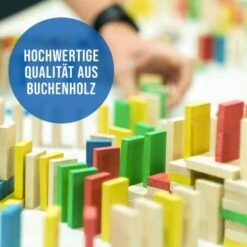 Calmado Dominosteine: 360 Domino Steine Aus Holz - Spiel Für Kinder - XXL Edition Inkl. Tasche -Spielzeugladen 28494983 06