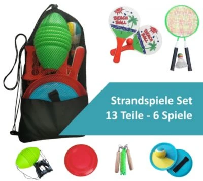 L.A. Sports Garten & Strandspiele Set Beachball Klettball Frisbee Mini-Badminton Boing Ball 2 L.A. Sports Garten & Strandspiele Set Beachball Klettball Frisbee Mini-Badminton Boing Ball – Bild 2